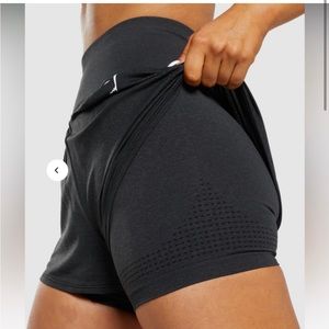 Gymshark Vital Seamless 2.0 2-in-1 Shorts - Black Marl